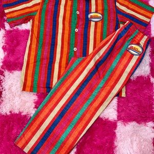 Gucci Multicolor Striped Kids Pajama Set